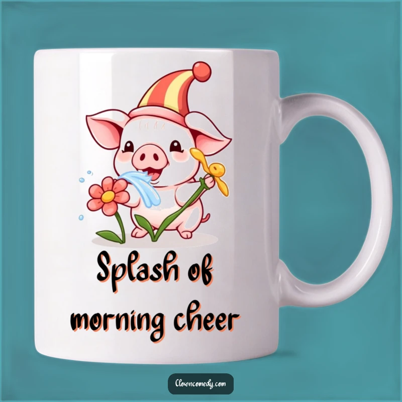 Funny Piglet Clown Mug: Playful Water Squirter, Adorable Farm Fun, Perfect Gift