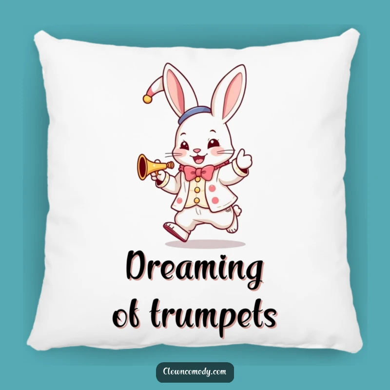 Funny Bunny Clown Pillow: Soft Melody, Comfy and Funny Gift!