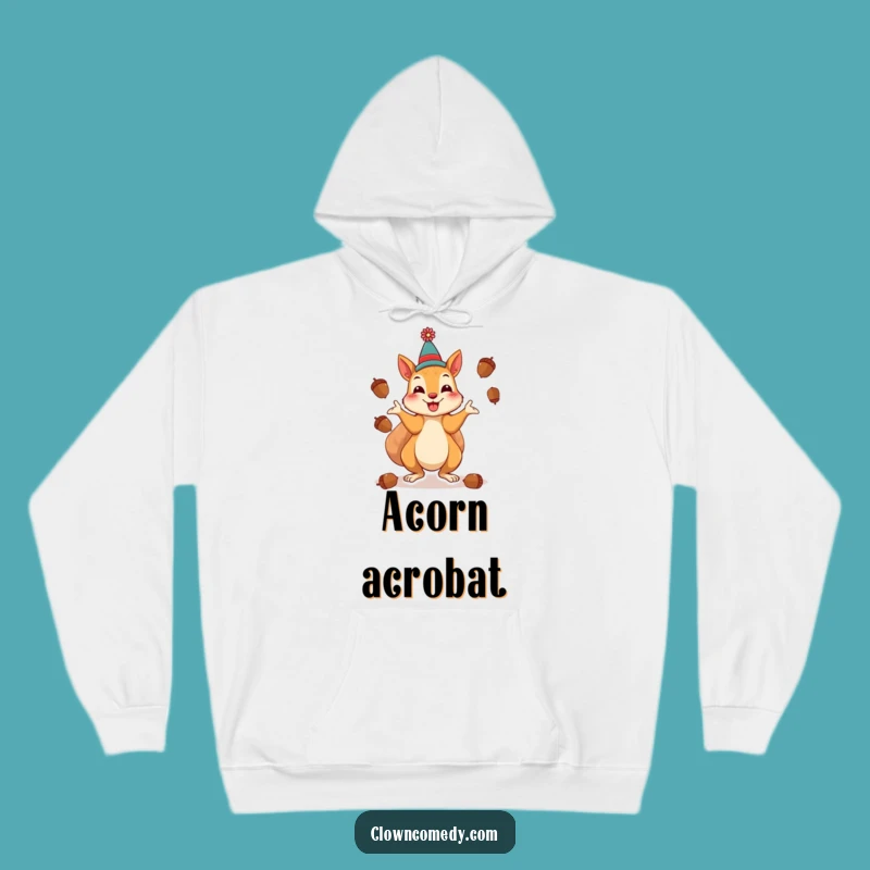 Funny Squirrel Clown Hoodie: Cozy Juggling, Warm and Hilarious Funny Gift!
