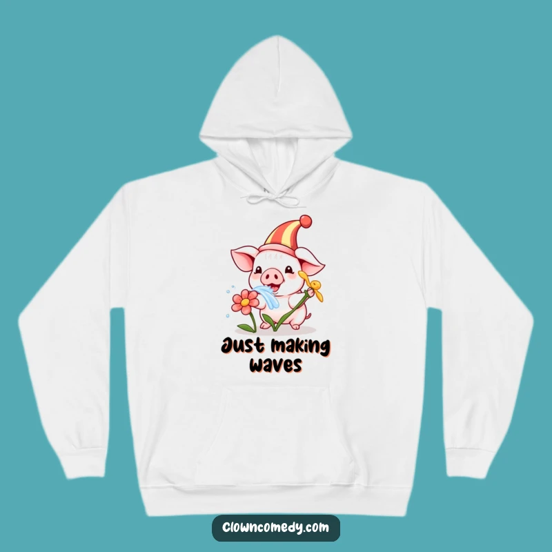 Funny Piglet Clown Hoodie: Cozy Comfort, Playful Decor, Perfect Warm Gift