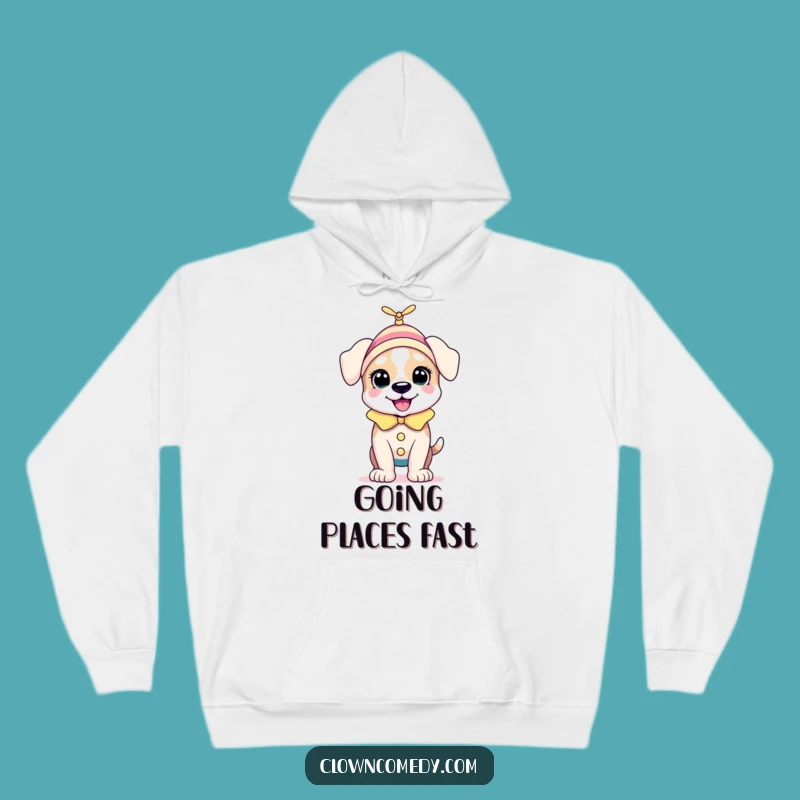 Funny Puppy Clown Hoodie: Cozy Bounces, Warm and Hilarious Funny Gift!