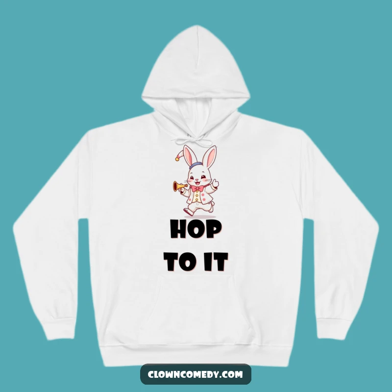 Funny Bunny Clown Hoodie: Cozy Tunes, Warm and Hilarious Funny Gift!