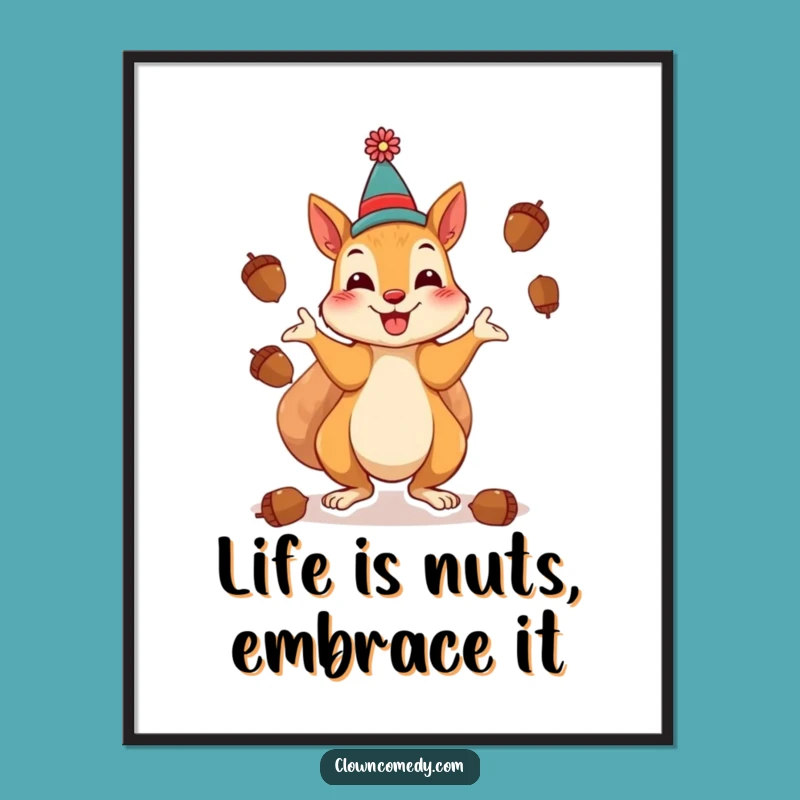 Free Printable Squirrel Clown Wall Art: Playful & Funny Downloadable Decor!