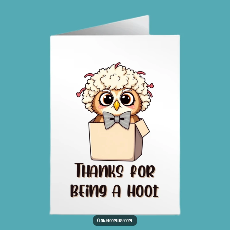 Free Printable Owl Clown Thank You Card: Surprise Them with Funny Gratitude!