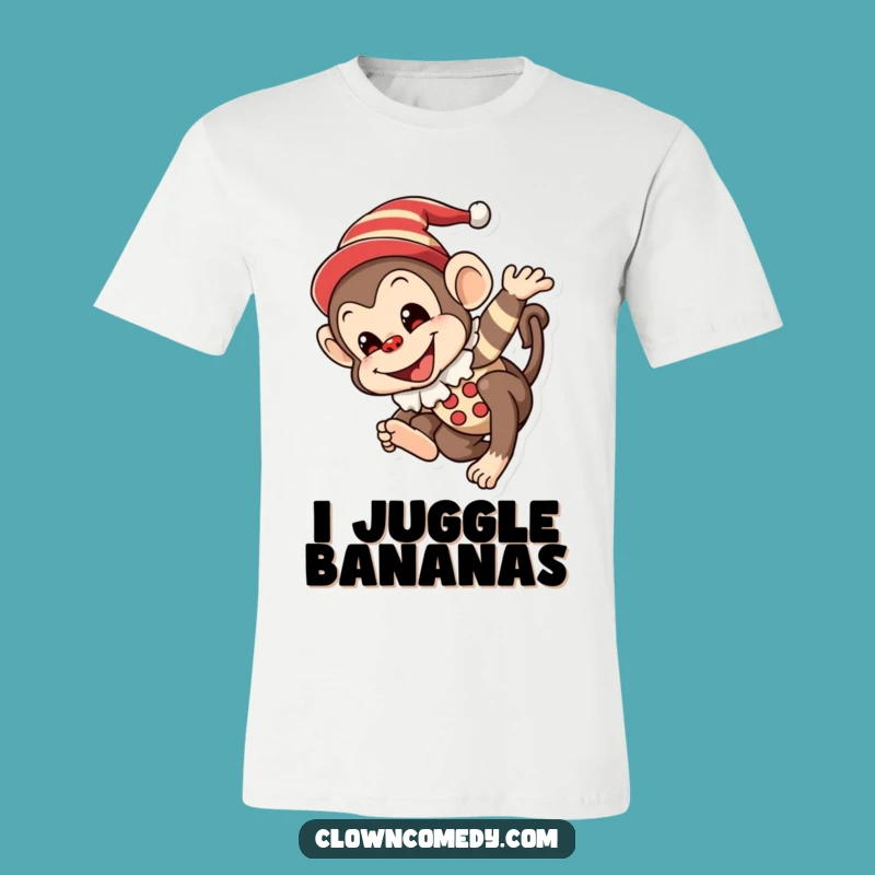 Funny Monkey Clown T-Shirt: Mischievous Clown Tumbling Joyfully, Amazing Funny Gift Idea!