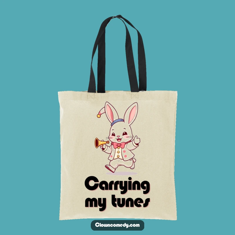 Funny Bunny Clown Tote Bag: Musical Carry-All, Practical and Funny Gift!