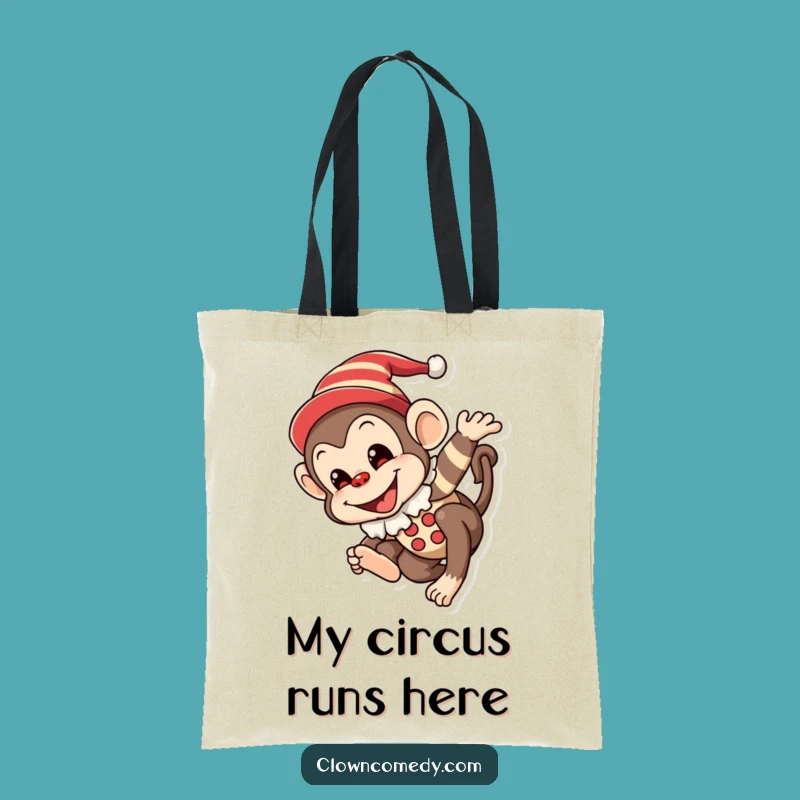 Funny Monkey Clown Tote Bag: Mischievous Tumbling Fun, Practical and Funny Gift!